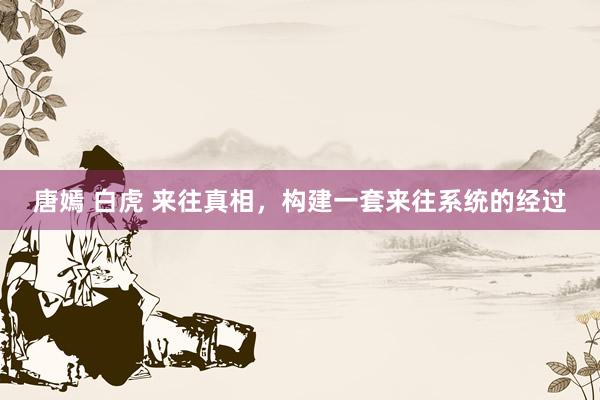 唐嫣 白虎 来往真相，构建一套来往系统的经过