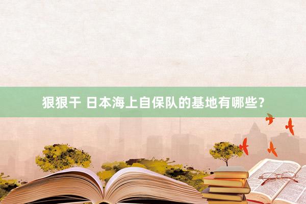 狠狠干 日本海上自保队的基地有哪些？
